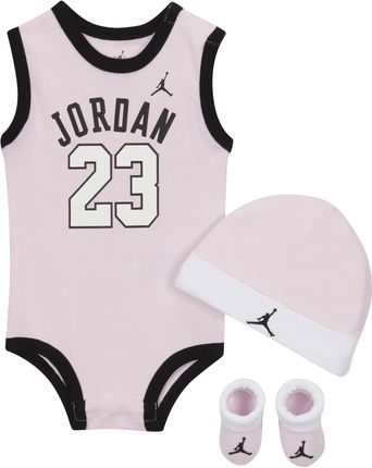Zestaw body, czapka i buciki dla niemowląt Jordan Jumpman - Różowy