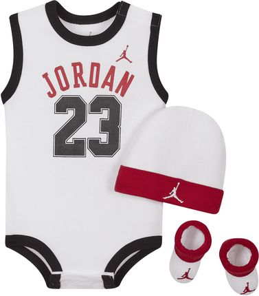 Zestaw body, czapka i buciki dla niemowląt Jordan Jumpman - Biel