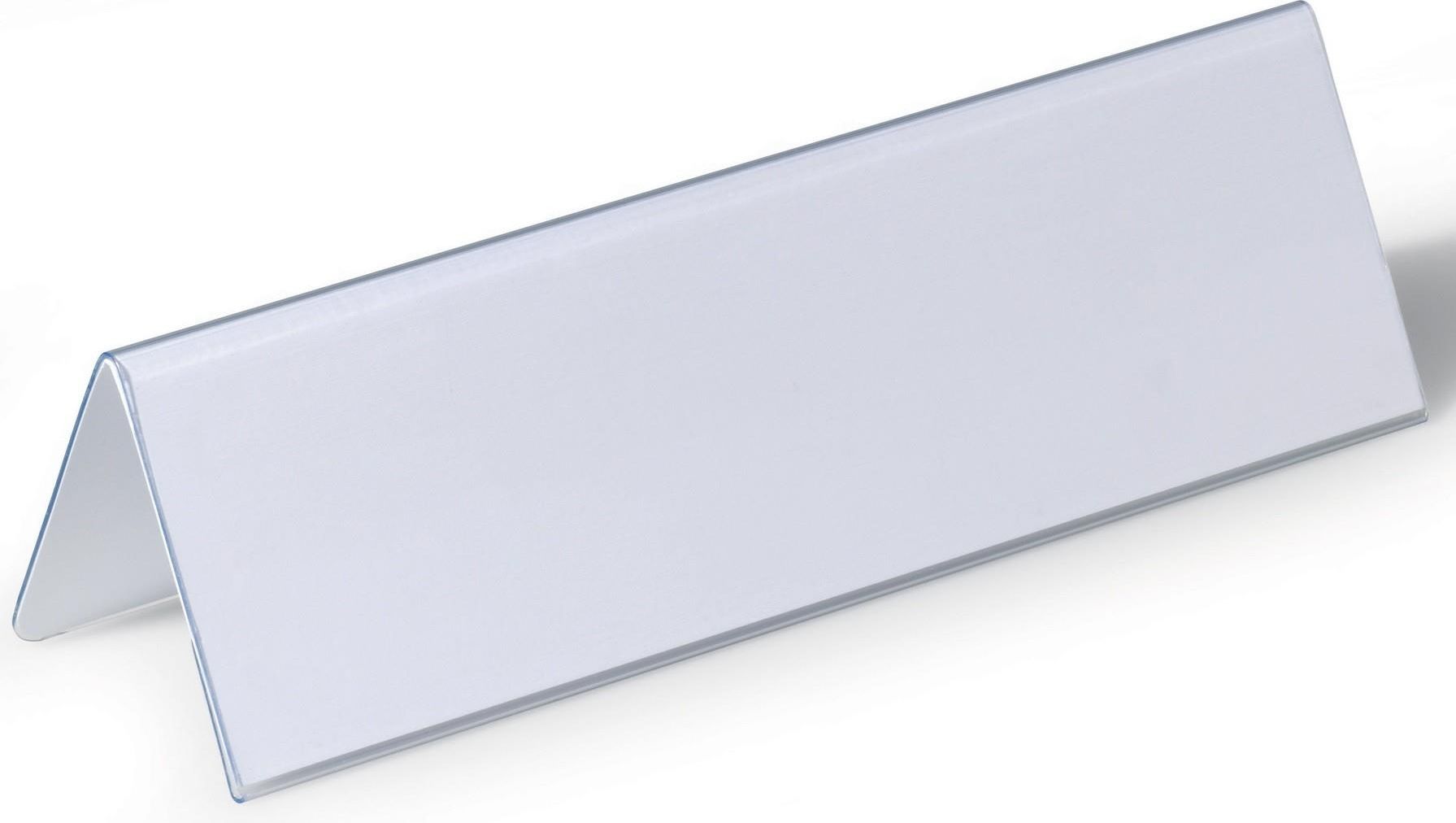 Segnaposto Da Tavolo Trasparente - Leggibile Da Entrambi I Lati, 61/122x210 Mm, Confezione Da 25 - Foto 8