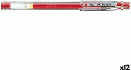 Pilot Długopis Żelowy G-Tec C4 Czerwony 0,2 Mm (12 Sztuk) (S8431043)
