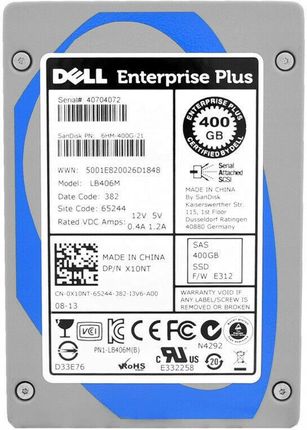 Dell SanDisk LB406M 400GB Sas 2 2.5'' Ssd (0X10NT)