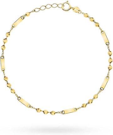 Biżuteria Gabor Złota Bransoletka Kulki Z Blaszkami 17-19cm 585