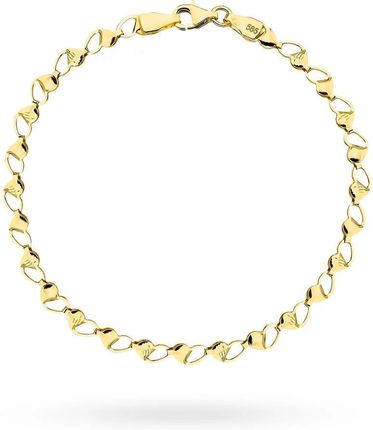 Biżuteria Gabor Złota Bransoletka Z Segmentów Serca 18,5cm 585
