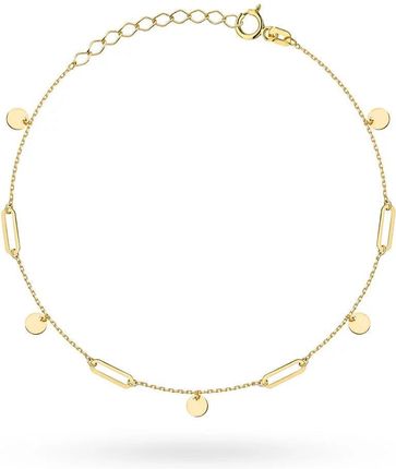 Biżuteria Gabor Złota Bransoletka Z Monetami I Ogniwami 17+2cm 585