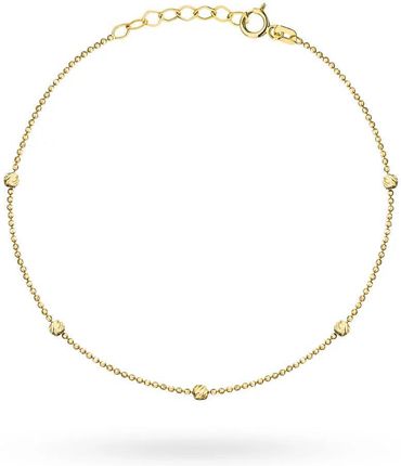 Biżuteria Gabor Złota Bransoletka Kulki Diamentowane 17+2cm 585