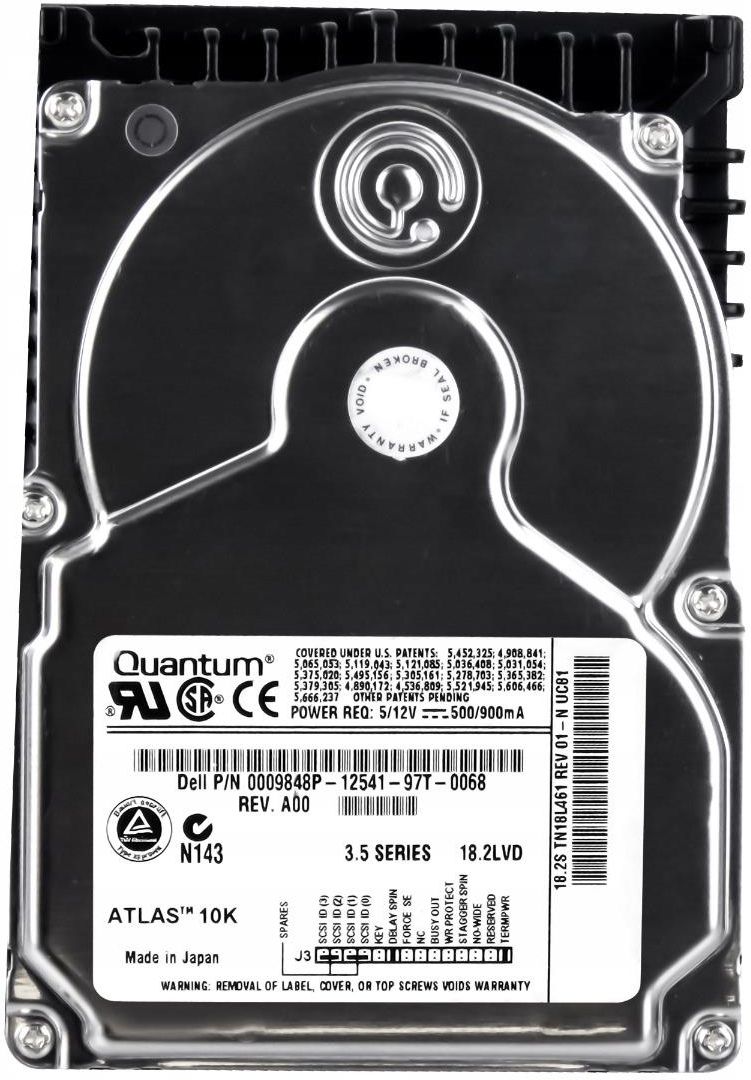 Disque Dur Quantum Atlas 10K III 36Go - SCSI U160 10K Tr/min 8Mo Cache