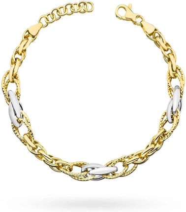 Biżuteria Gabor Złota Bransoletka Diamentowana Z Białym Złotem 585