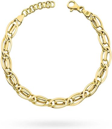 Biżuteria Gabor Złota Bransoletka Z Diamentowaniem 18,5+2,5cm 585