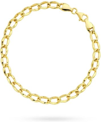 Biżuteria Gabor Złota Bransoletka Szerokie Splecione Ogniwa 18,5cm 585