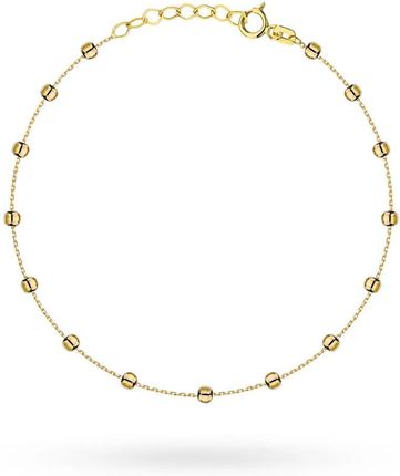 Biżuteria Gabor Złota Bransoletka Gładkie Kulki 19cm 585