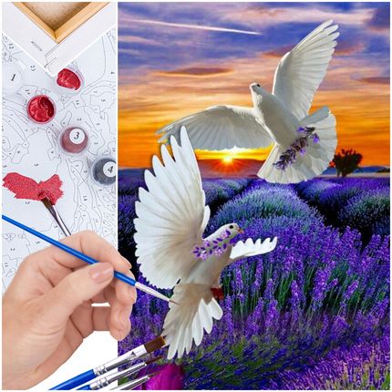 Artelo Malowanie Po Numerach Ptaki Obraz Zestaw Do Malowania Pędzelki 1611945596