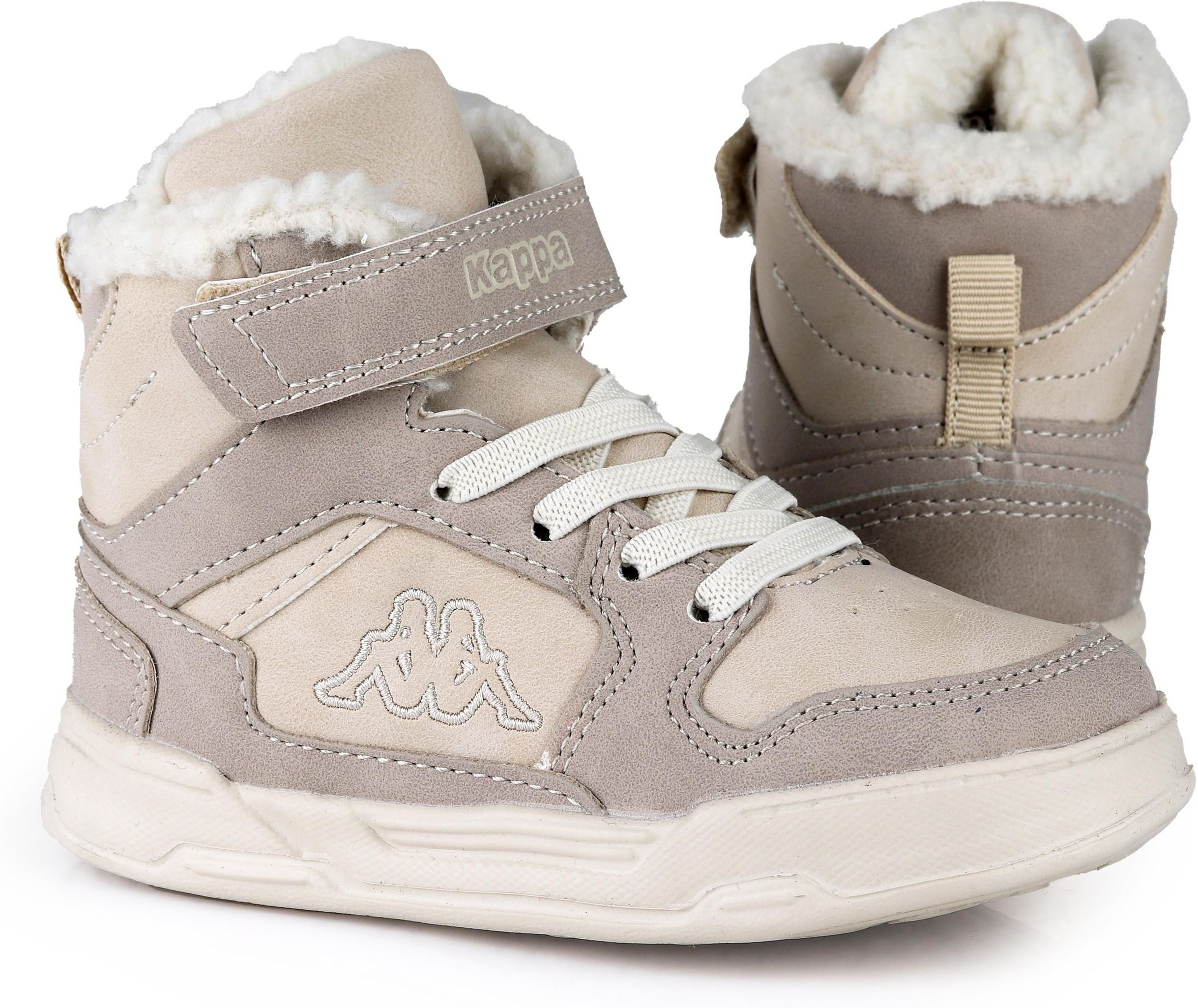 Buty zimowe dziecięce Kappa Lineup Fur K Offwhite/beige Ocieplane