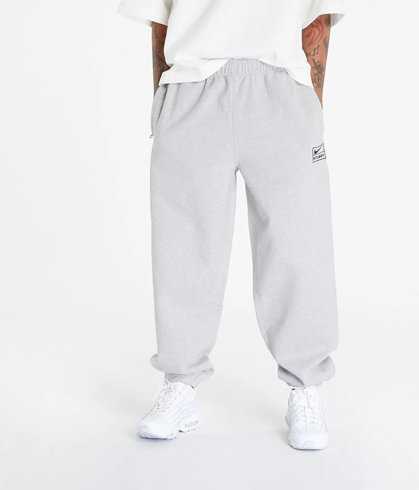 Nike U NRG x Stüssy Fleece Pants Grey Heather/ Black - Ceny Nike U NRG x Stüssy Fleece Pants Grey Heather/ Black - Ceny
