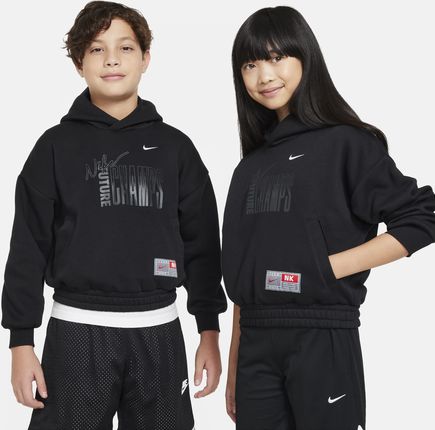 Dzianinowa Bluza Z Kapturem Dla Dużych Dzieci Nike Culture Of Basketball - Czerń