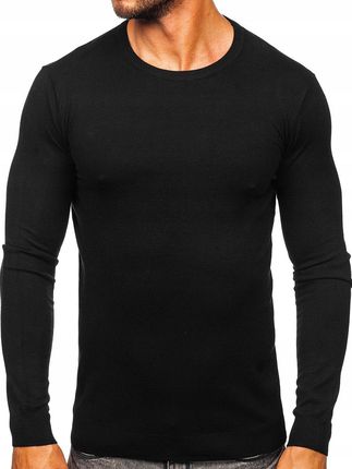 Sweter Męski Klasyczny Czarny MMB602 Denley_l