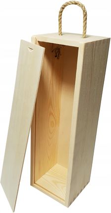Decoupage-Drewno Pudełko drewniane skrzynka na Jedno Wino z Zasuwką 1618747333