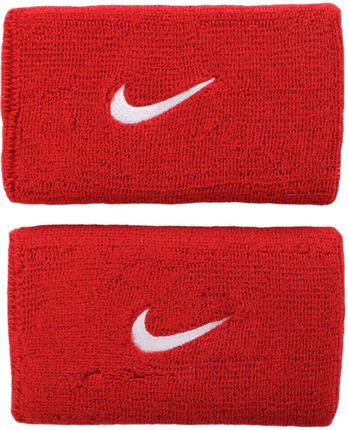 Nike Opaska Na Rękę Dla Dorosłych Swoosh Doublewide Wristbands Czerwone