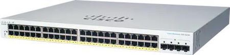 Cisco switch CBS220-48P-4G, 48xGbE RJ45, 4xSFP, PoE+, 382W (CBS22048P4GEURF)