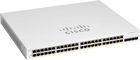 Cisco switch CBS220-48P-4G, 48xGbE RJ45, 4xSFP, PoE+, 382W (CBS22048P4GEURF)