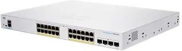 Cisco switch CBS350-24P-4G-UK, 24xGbE RJ45, 4xSFP, fanless, PoE+, 195W (CBS35024P4GUKRF)