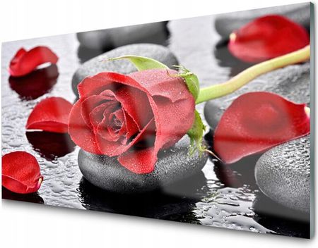 Tulup Panel Szklany Płytka Róża Kwiat Zen 100X50