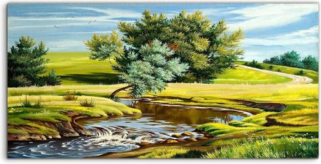 Coloray Szkło Hartowane Panel Krajobraz Rzeka Lato 100X50