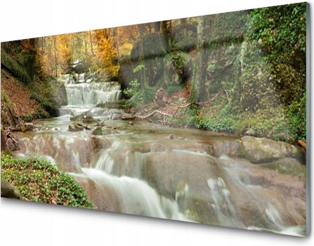 Tulup Panel Szklany Płytka Wodospad Las Natura 100X50