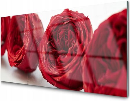 Tulup Panel Szklany Płytka Róże Kwiaty Roślina 100X50