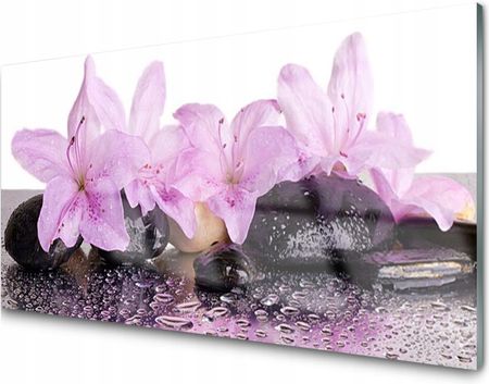 Tulup Panel Szklany Płytka Kwiaty Zen Spa 100X50