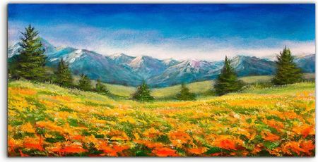 Coloray Panel Szkło Do Kuchni Kwiaty Krajobraz Góry 100X50