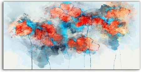 Coloray Panele Szklane Kwiat Abstrakcja Sztuka 100X50 Cm