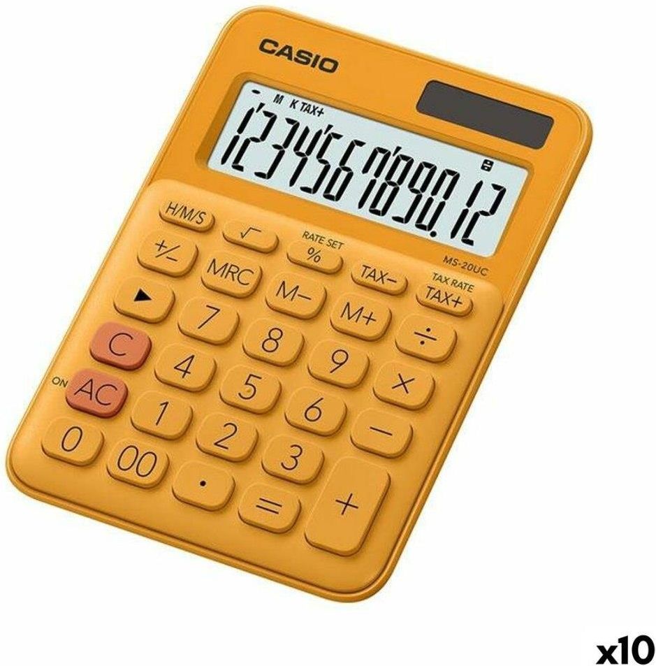 Kalkulator Casio Kalkulator Ms 20Uc 2 3X10 5X14 95Cm Pomara czowy 10 kalkulator-casio-kalkulator-ms-20uc-2-3x10-5x14-95cm-pomara-czowy-10