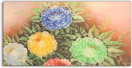 Coloray Hartowane Panele Szklane Chryzantema Kwiaty 100X50