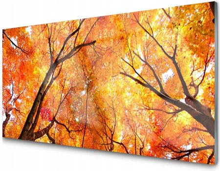 Tulup Panel Szklany Dekor Drzewa Jesień Złote 100X50