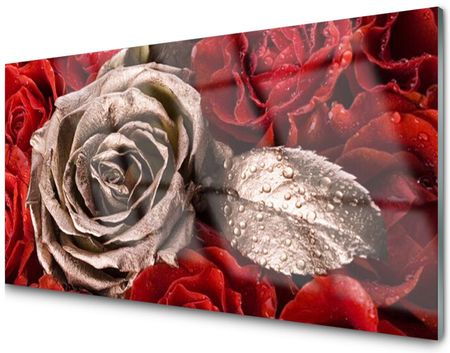 Tulup Panel Szklany Dekoracyjny Róże Kwiaty 100X50