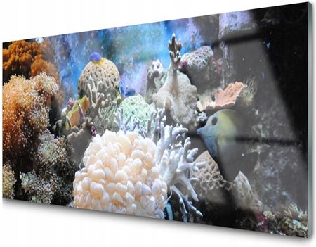 Tulup Panel Szklany Płytka Rafa Koralowa Morze 100X50