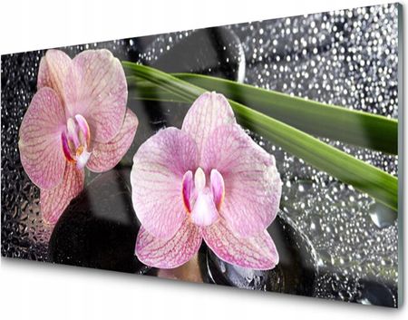 Tulup Panel Szklany Płytka Kwiaty Storczyk Zen 100X50
