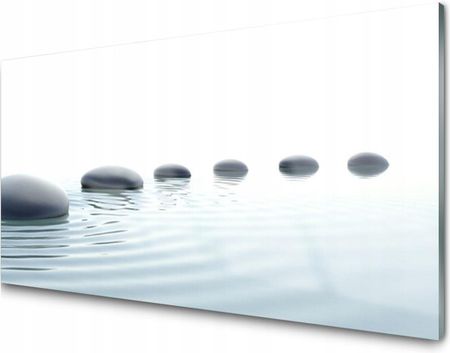Tulup Panel Szklany Dekoracyjny Woda Zen Kamienie 100X50