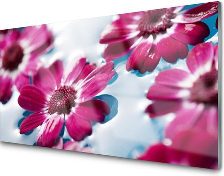 Tulup Panel Szklany Płytka Kwiaty Na Wodzie 100X50
