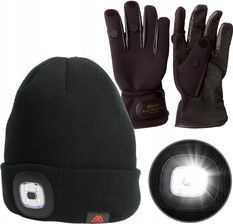 Zdjęcie Mikado Zestaw Czapka Zimowa Led Rękawice Neoprenowe Dla Wędkarza UMUC012 - Praszka