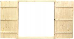Zdjęcie OKIENNICA DREWNIANA ZAMYKANA OZDOBNA 100/100 - Tyczyn