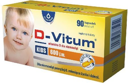 D-Vitum KIDS 600 twist-off, 90 kapsułek