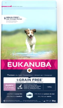 Eukanuba Grain Free Ryba Oceaniczna dla szczeniąt małych i średnich ras 2x3kg