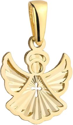 Biżuteria Gabor Zawieszka Złoty Aniołek Z Krzyżykiem 585
