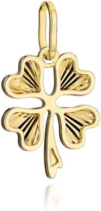 Biżuteria Gabor Zawieszka Złota Diamentowana Koniczynka 585