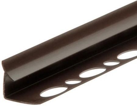Profil wewnętrzny szeroki do glazury PVC CEZAR 10mm 2,5m Brązowy Ciemny