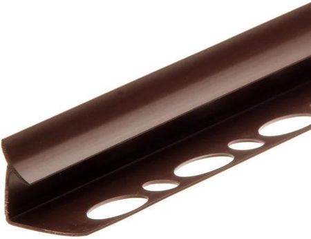 Profil wewnętrzny szeroki do glazury PVC CEZAR 10mm 2,5m Brązowy