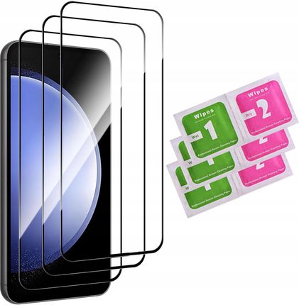 Case 3X Szkło Hartowane 5D Do Samsung Galaxy S23 Fe Szybka Na Cały Ekran 9H