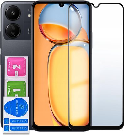 Krainagsm Szkło Hartowane 5D Do Xiaomi Redmi 13C Poco C65 Na Cały Ekran Pełne 9H