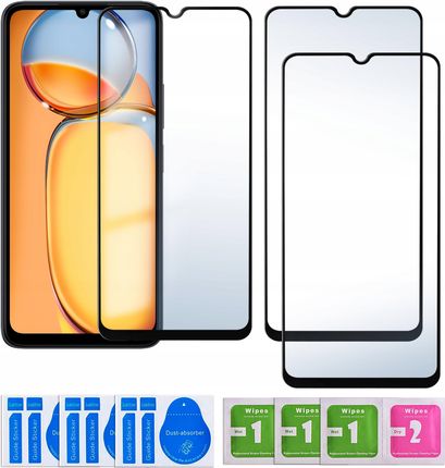Krainagsm 3X Szkło Hartowane 5D Xiaomi Redmi 13C Poco C65 Na Cały Ekran Pełne 9H